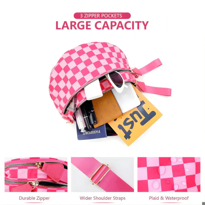 The Roomiest Crossbody Bum Bag（White, black, pink）