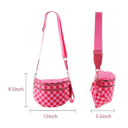 The Roomiest Crossbody Bum Bag（White, black, pink）