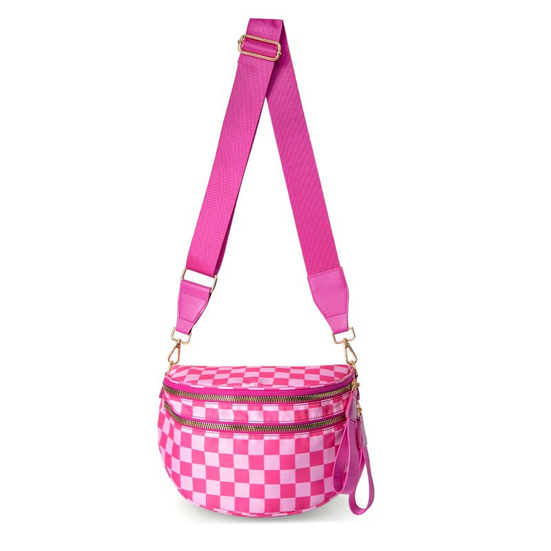 The Roomiest Crossbody Bum Bag（White, black, pink）